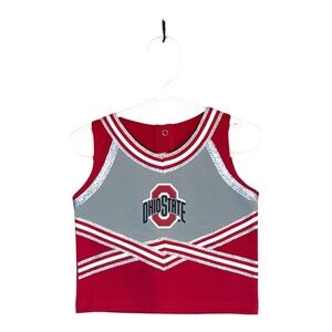 Colosseum Ohio State Buckeyes Toddler Sleeveless Cheerleader Top  3T